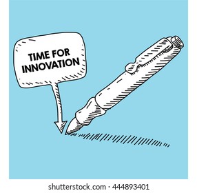 writen on the speech bubble with pen