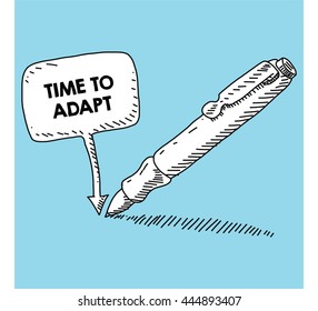 writen on the speech bubble with pen