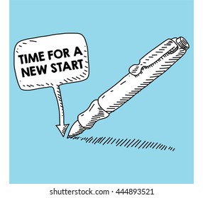 writen on the speech bubble with pen