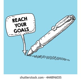 writen on the speech bubble with pen