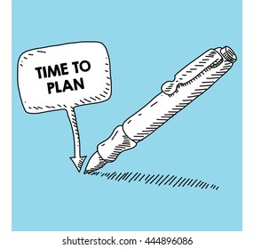 writen on the speech bubble with pen