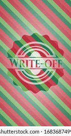 Write-off christmas emblem. Vector Illustration. Detailed.