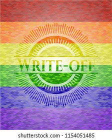 Write-off lgbt colors emblem 