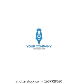 Vector de diseño de logotipo de empresa para escritor 