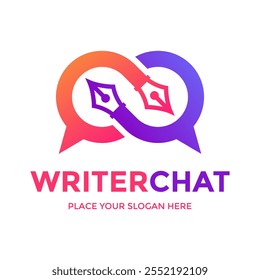 WRITER CHAT LOGO DESIGN CHAT