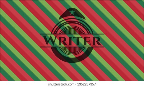 Writer christmas badge background.