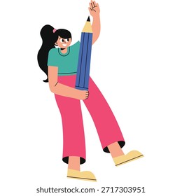 Ilustración multicolor plana del escritor