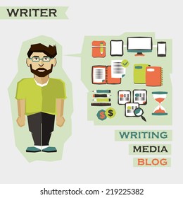 Writer. Freelance infographic.