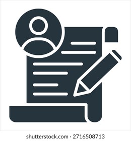 Vektorgrafik des Schriftstellersymbols