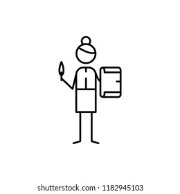 writer icon. Element of human hobbies icon for mobile concept and web apps. Thin line writer icon can be used for web and mobile on white background