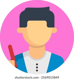 Writer Icon Fill Vector Illustration