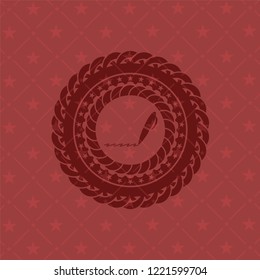 writer icon inside badge with red background