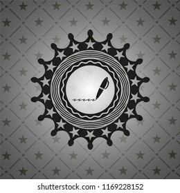 writer icon inside black emblem