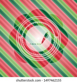 writer icon inside christmas style badge..