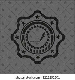 writer icon inside dark badge or emblem