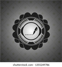 writer icon inside dark badge
