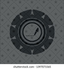writer icon inside dark badge or emblem