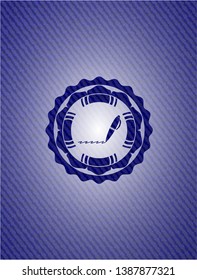 writer icon inside jean background