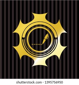 writer icon inside shiny badge