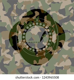 writer icon on camo pattern