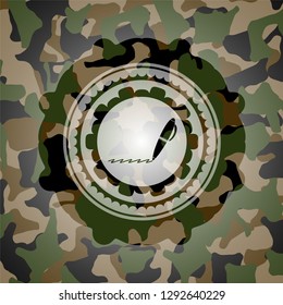 writer icon on camo pattern