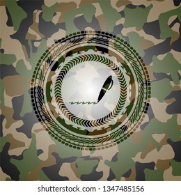 writer icon on camo pattern
