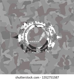 writer icon on grey camo texture