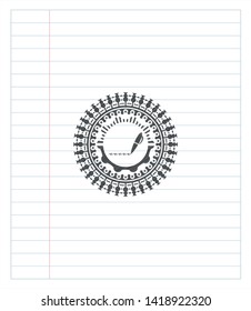 writer icon pencil effect. Vector Illustration. Detailed.