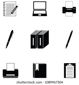 writer icon set