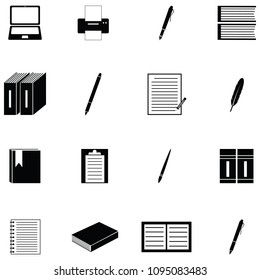writer icon set