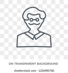 Writer icon. Trendy flat vector Writer icon on transparent background from Professions collection. High quality filled Writer symbol use for web and mobile - Powered by Shutterstock - Get 15% off with code: PIKWIZARD15