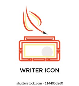 Writer icon vector isolated on white background for your web and mobile app design, Writer logo concept