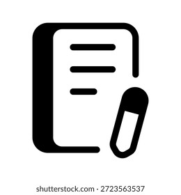 Vektorsymbol-Entwurfsgrafik für das Schriftstellersymbol