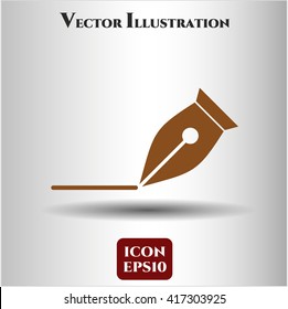 writer icon vector symbol flat eps jpg app web concept website