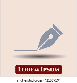 writer icon vector symbol flat eps jpg app web concept website