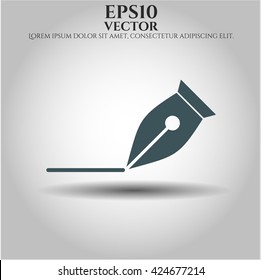 writer icon vector symbol flat eps jpg app web concept website