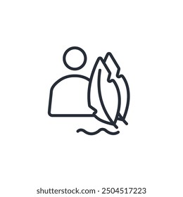 Vector.Trazo editable.Signo de estilo lineal para uso Diseño web, logotipo.Ilustración de símbolo.