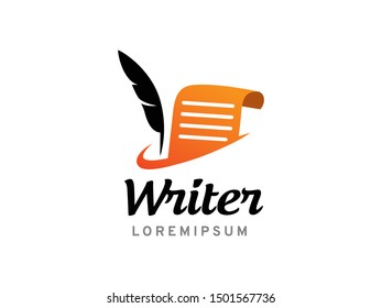 Writer logo symbol or icon template