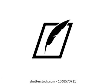 Writer Logo Template, Icon, Symbol - Vector