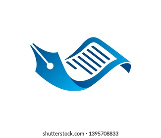 Writer Logo Template, Icon, Symbol