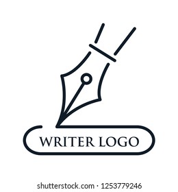 Writer logo trendy style template