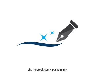 Writer logo vector icon template