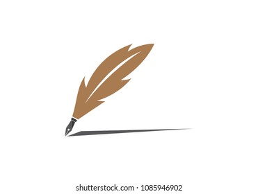 Writer logo vector icon template