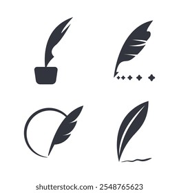 Writer Logo Vector Icon Template Illustration