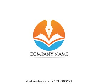 Writer pen Logo template Vector illustration