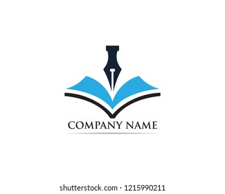 Writer pen Logo template Vector illustration