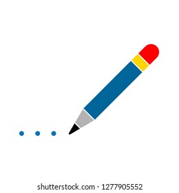 writer pencil icon - pencil drawing logo isolated, creative illustration - Vector