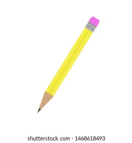 writer pencil icon - pencil drawing logo isolated on white background, creative illustration - Vector
