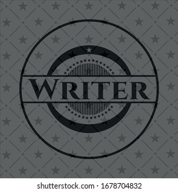 Writer realistic dark emblem. Vector Illustration. Detailed.