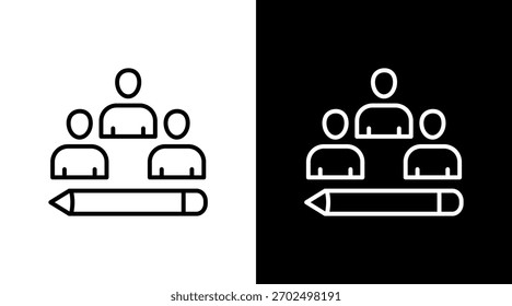 Writer Team Icon Set Multiple Style Collection